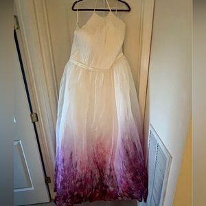 Wedding dress with floral print